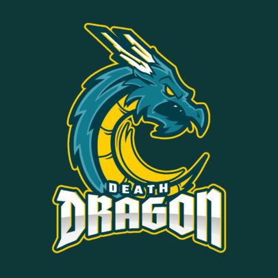 MLBB-Inspired Fantasy Logo Template with a Deadly Dragon Graphic 2455hh-2861