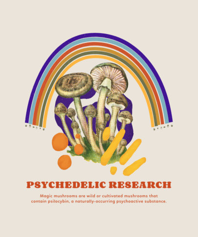 T-Shirt Design Maker with Mushroon Graphics and a Psychedelic Vibe 2511a-el1