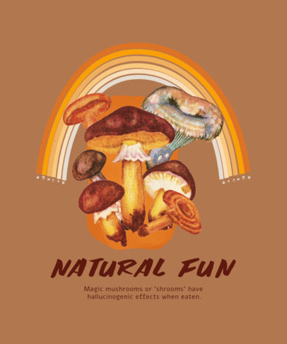T-Shirt Design Maker Inviting to Consume Mushrooms 2511c-el1