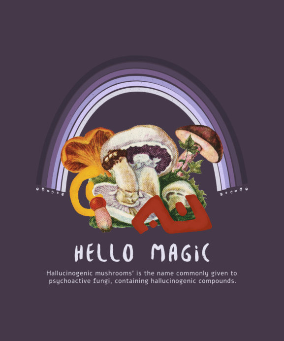 Placeit - T-Shirt Design Generator with a Magic Mushroom Graphic