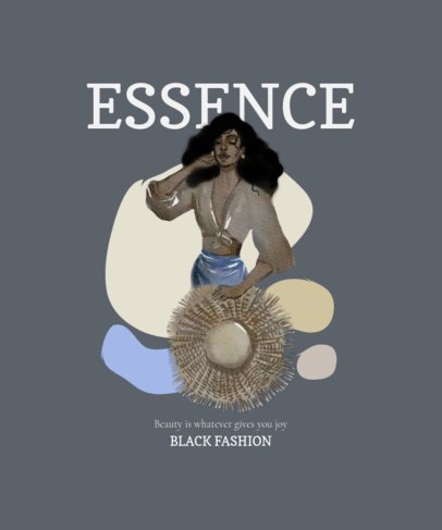 Watercolor T-Shirt Design Creator with an Illustration of a Black Woman 