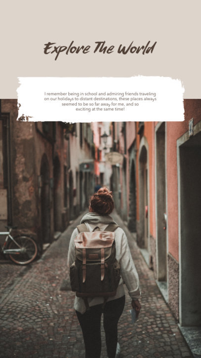 Instagram Story Maker Featuring Travel Quotes 
