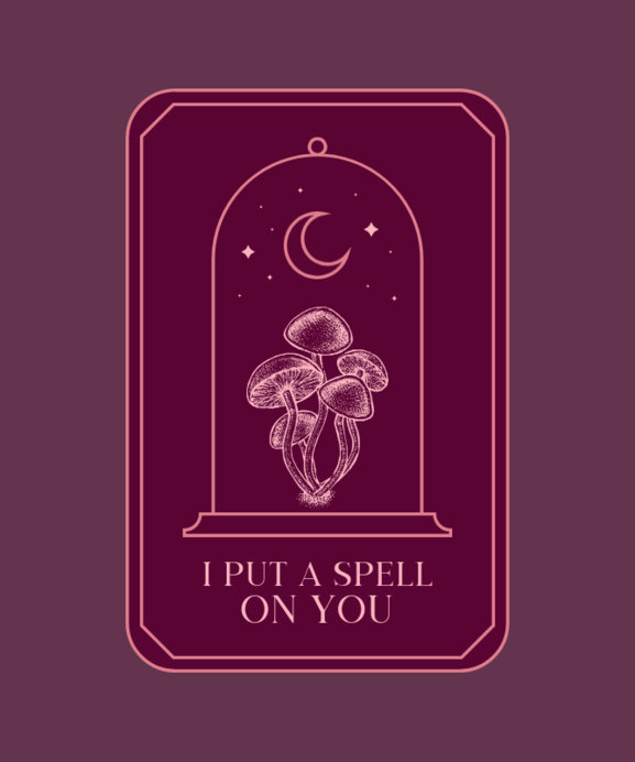 Placeit - Monochromatic T-Shirt Design Maker Featuring Mushroom Graphics