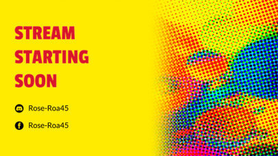 Twitch Starting Soon Screen Featuring a Comic-Like Dotted Pattern 181