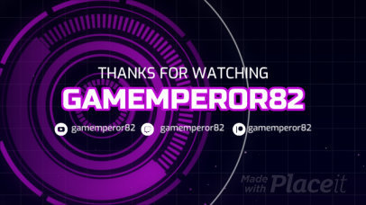 Twitch Banner Video Maker for a Gaming Profile Featuring a Message