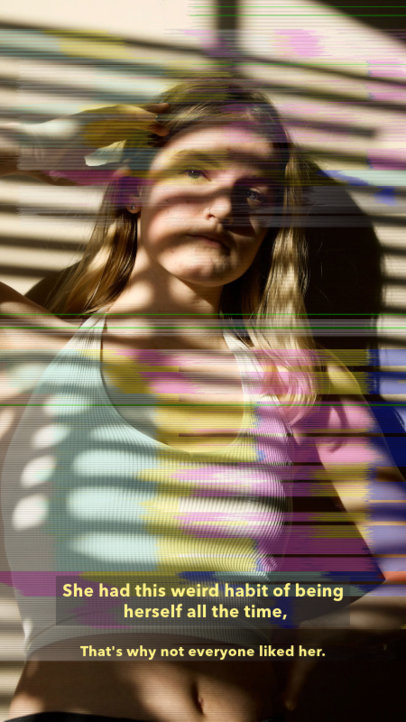 Vintage-Looking Instagram Story Creator with a Glitchy Texture 2792i