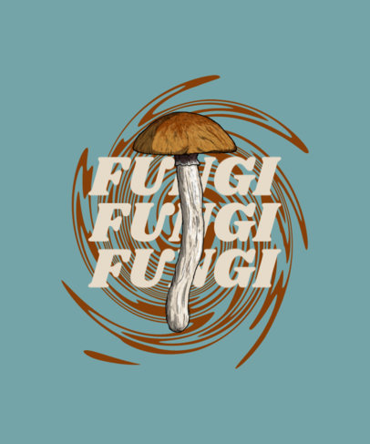 Fungi-Themed T-Shirt Design Generator with a Fun Style 2512c-el1