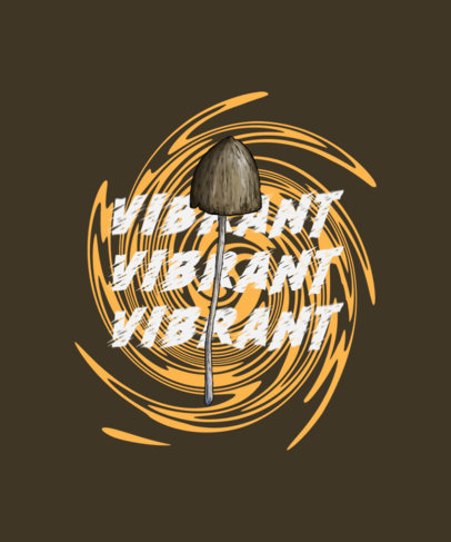 Vibrant T-Shirt Design Template with a Mushroom Illustration 2512d-el1