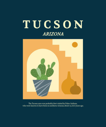 T-Shirt Design Creator with an Illustration of a Cactus