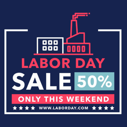 Instagram Post Design Template for a Labor Day Special Sale