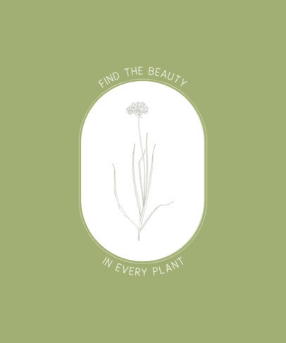 Quote T-Shirt Design Creator with a Delicate Flower