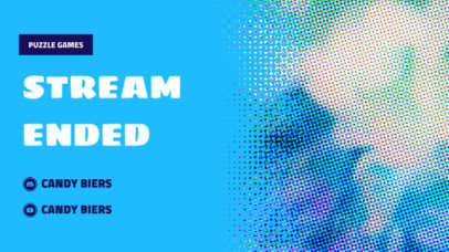 Twitch Stream Ended Screen Video Template with a Halftone Background 239