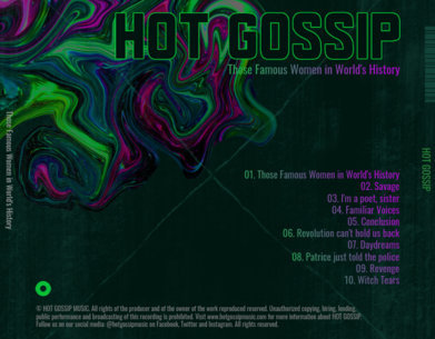 Back Album Cover Design Template with Cool Amorphous Graphic 2789i