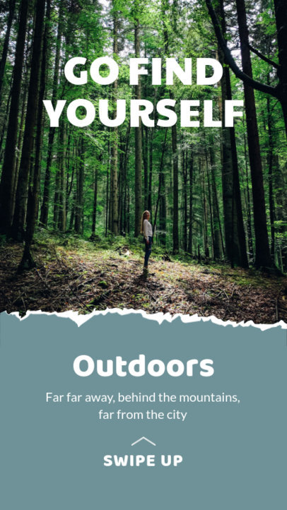 Instagram Story Maker for Adventurous Bloggers with a Scrap Paper Layout 2483-el1