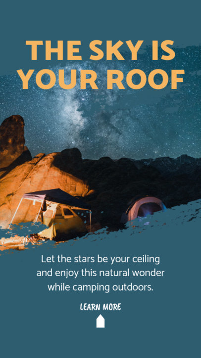 Trendy Instagram Story Maker to Promote Camping