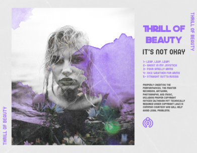 Album Back Cover Maker for a Pop Artist Featuring a Stained Picture