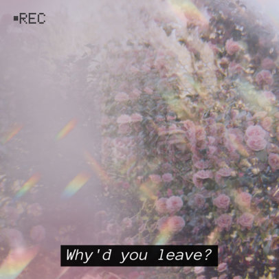 Instagram Post Template Featuring a Still Movie Frame With Subtitles 