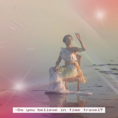 Instagram Post Generator Featuring a Film Frame With Subtitles