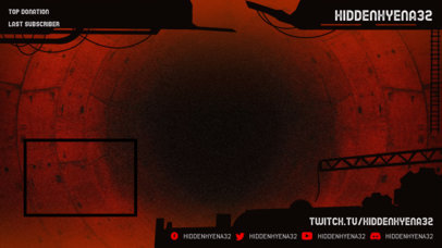 Twitch Overlay Template for a Horror Game Stream with a Webcam Frame 2795d