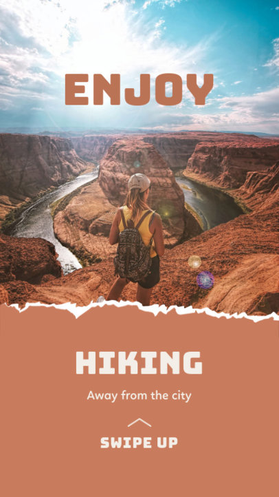 Instagram Story Creator for Hiker Vloggers with a Scrap Grid Design 2483d-el1