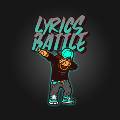 Logo Generator for an Urban Apparel Brand Featuring a Rapper Dabbing 