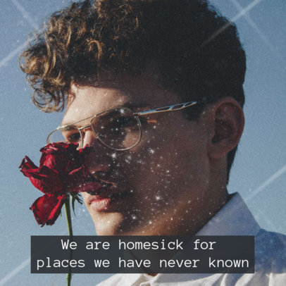 Instagram Post Maker Featuring a Vintage Filter and a Quote
