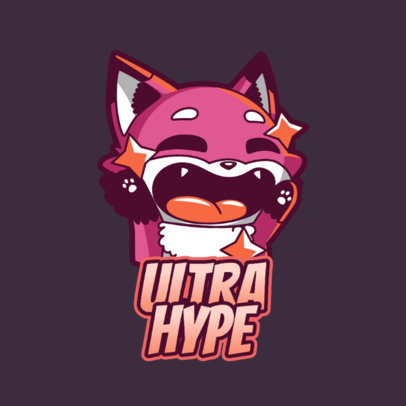 Twitch Emote Logo Creator of a Hype Fox  