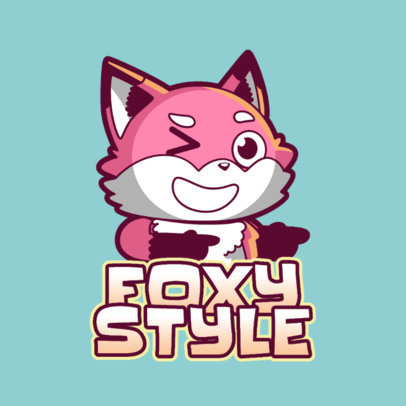 Twitch Emote Logo Maker Featuring a Fox with Swag