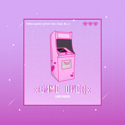 Online Logo Maker with a Game Over Text and an Arcade