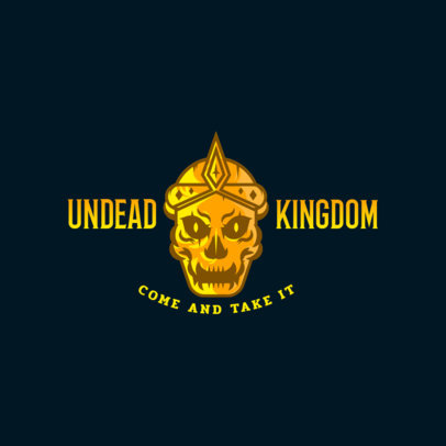 Gaming Logo Generator Featuring an Armored Skull Graphic