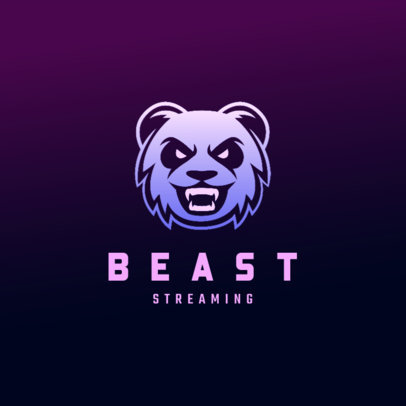 Gaming Logo Maker with a Mean Panda Mascot