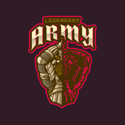 Gaming Logo Generator Featuring a Samurai Warrior