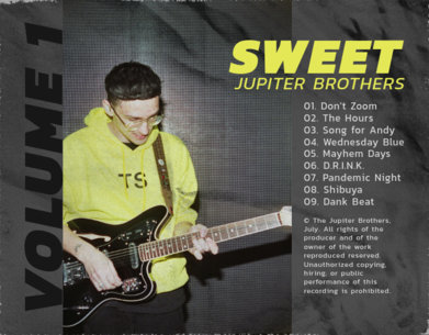 Rock Album Back Cover Template with a Grunge Effect