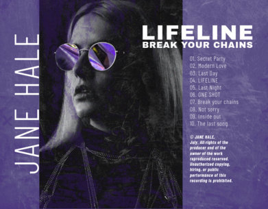 Pop Album Back Cover Maker for a Female Singer's Album