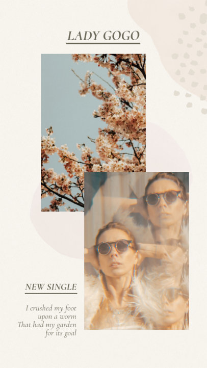 Music-Themed Instagram Story Maker Featuring Artistic Portraits with Blur Effects 2519-el1