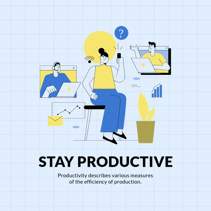 Placeit - Instagram Post Generator Featuring Productive Home Tips