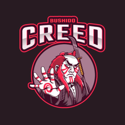 Gaming Logo Maker with a Cool Warrior with a Spear