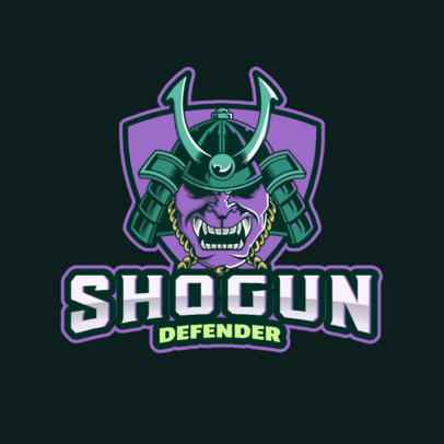 Logo Creator for Gamers with a Shogun Mask Clipart 3559m