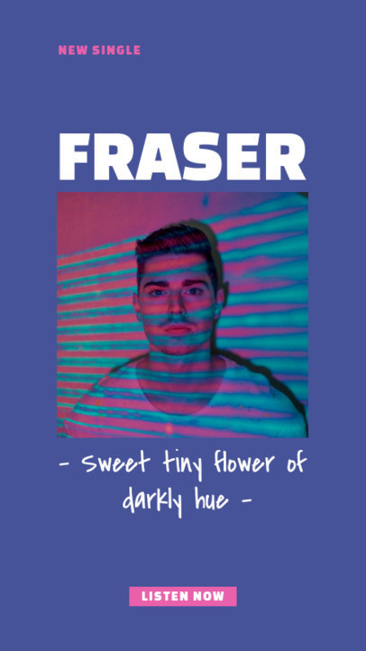 Colorful Instagram Story Creator Featuring a New Single Lyric