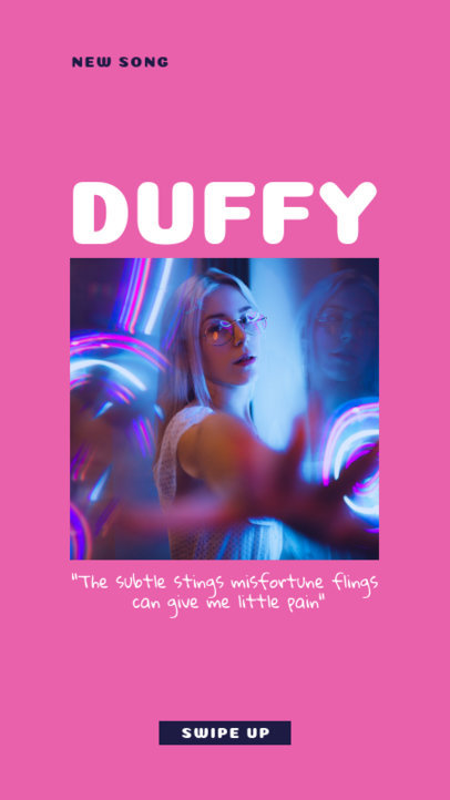 Music-Themed Instagram Story Creator Featuring a New Song Lyric