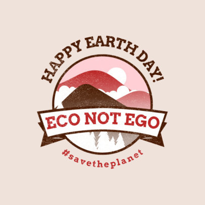 Logo Template Featuring Save the Earth-Themed Illustrations