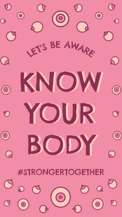 Instagram Story Template to Raise Awareness on Breast Cancer