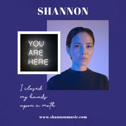 Modern Instagram Post Template with Song Lyrics