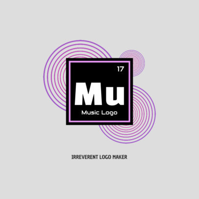 Logo Template Featuring Periodic Table-Style Monograms