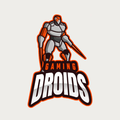 Gaming Logo Template with an Evil Android Graphic