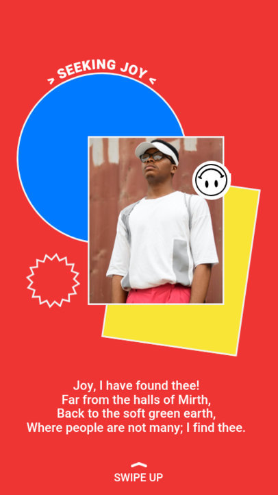 Instagram Story Creator Featuring Colorful Graphics with a Song Verse