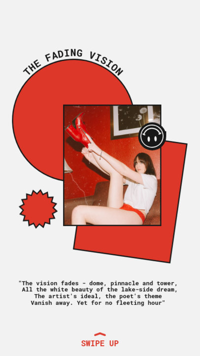 Instagram Story Generator Featuring a Music-Related Quote with Geometric Shapes 2531c-el1