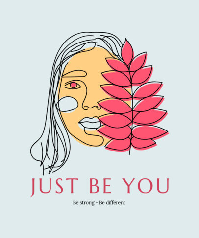 T-Shirt Design Creator Featuring a Self-Conscious Quote 2822h