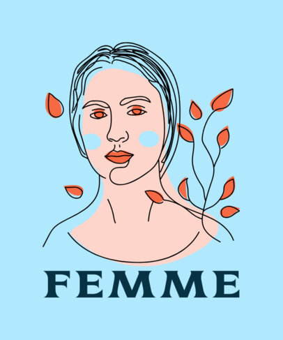 T-Shirt Design Maker Featuring a Silhouette of a Woman 