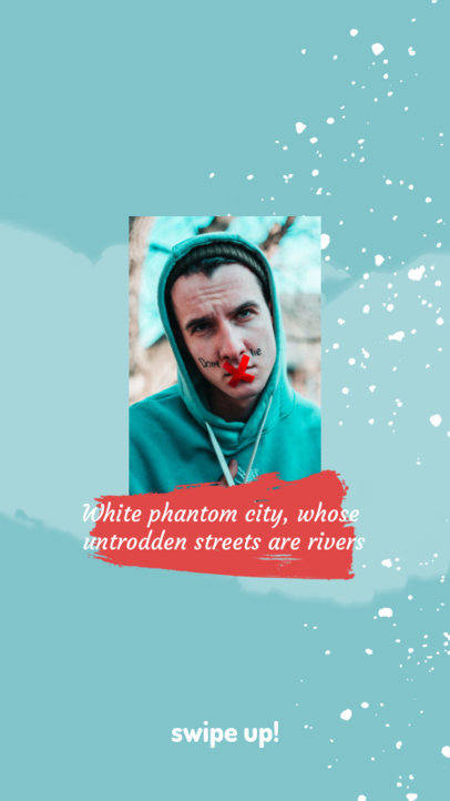 Instagram Story Maker for a Musician with a Swipe Up Text 2529a-el1